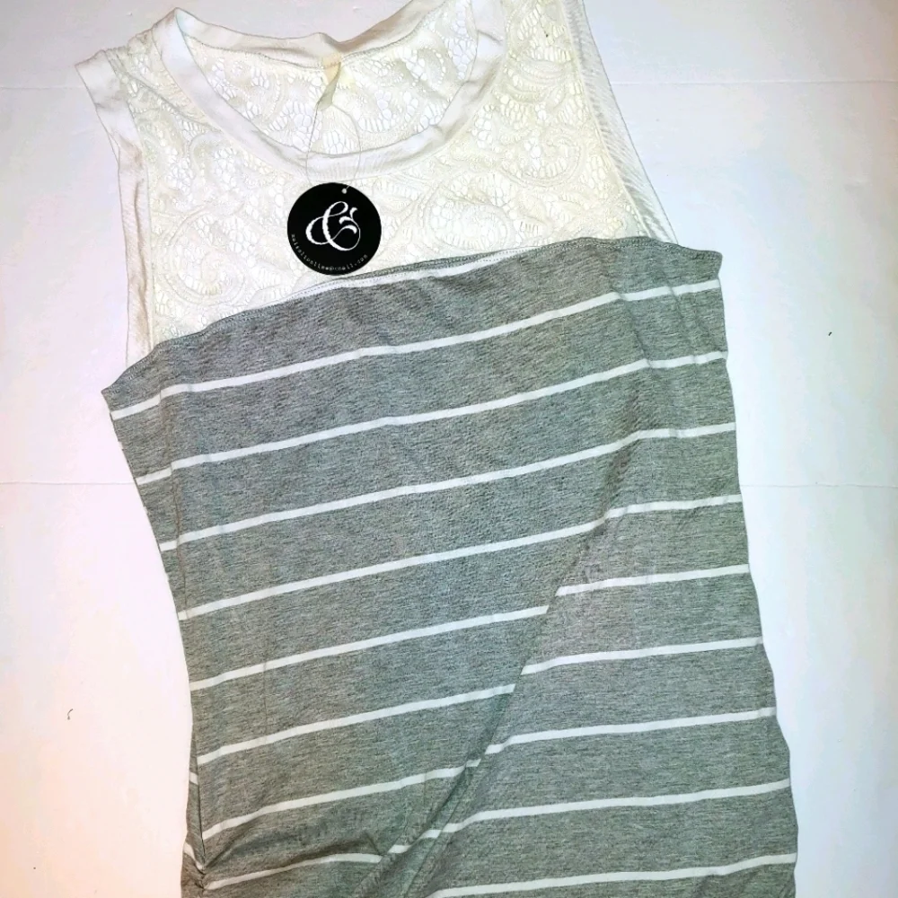 NWT Mai Soli Stripe Lace Dress XL